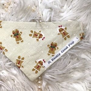 🐶 4 for $16 DOG BANDANA GINGERBREAD FUN 🧡